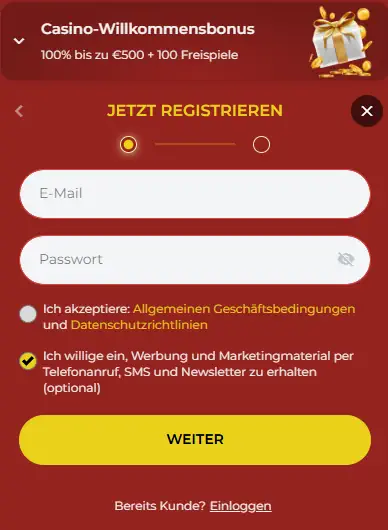 777Vault Registrierung